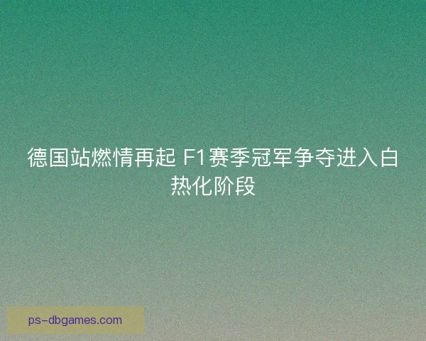 德国站燃情再起 F1赛季冠军争夺进入白热化阶段